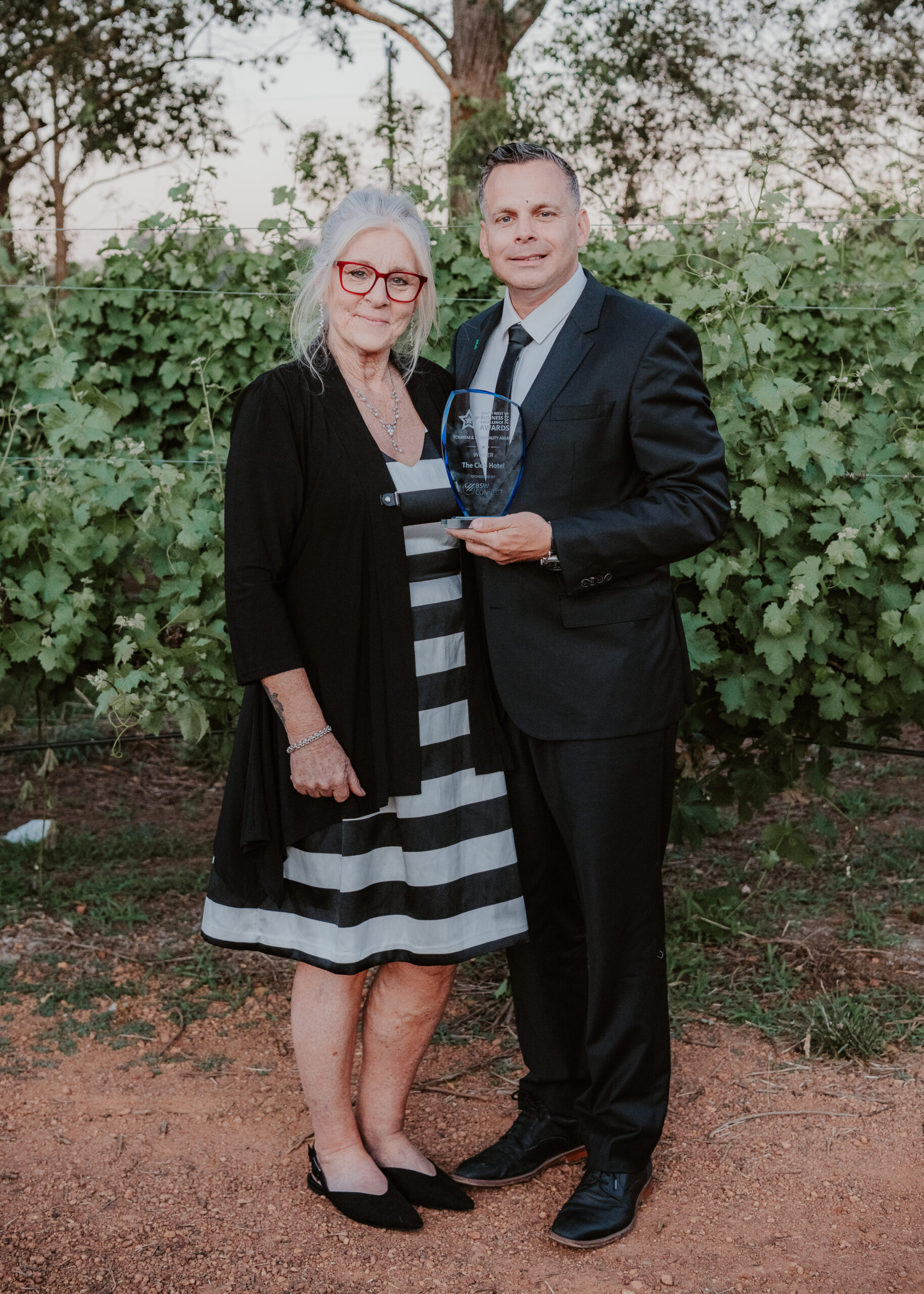 The Club Hotel Collie receiving the BSW Connect Tourism and Hospitality Award